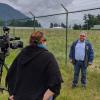 Chief Dalton Silver of Sumas First Nation speaking to media after recent oil spill (Photo: Rueben George)